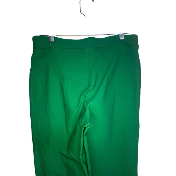 Roz & Ali Kelly Green Stretchy Pull On Pant SZ 4 Rhinestone Bow Ankle Details - Picture 7 of 13